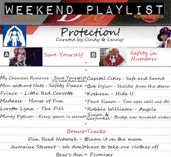 WkndPlaylist's tweet photo. Here's the final 🥽Protection🥽 #WeekendPlaylist
Many thanks to @lennway &amp; @elmiraglch for making feel safe with this playlist with some excellent choices! Great job!👏

Enjoy the week ahead!❣️
https://t.co/Y0PBTDVXpH https://t.co/B53n07qAMt