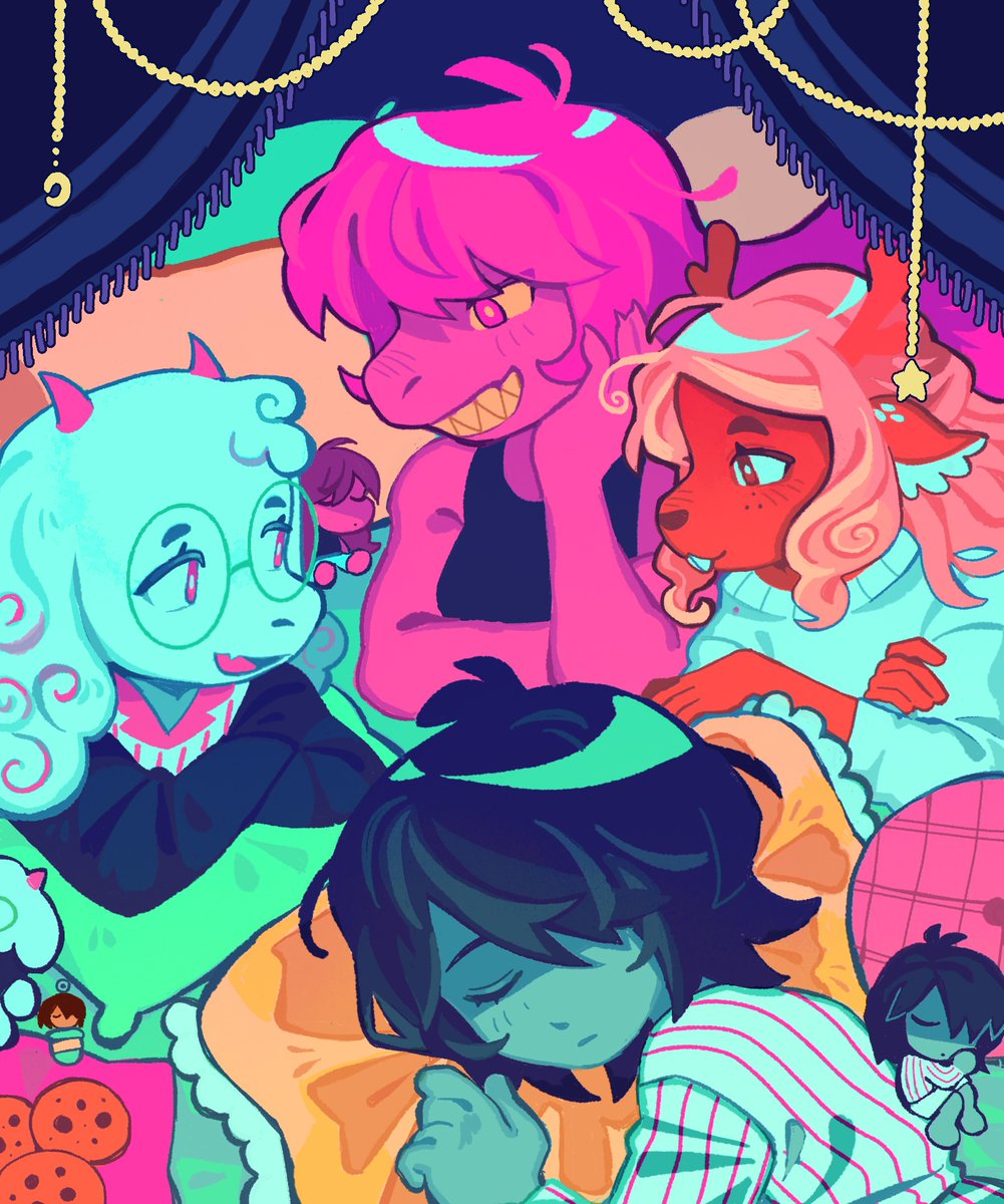 MariOrSomething's tweet photo. Sleepover :) #deltarune https://t.co/aLtTekbgUu