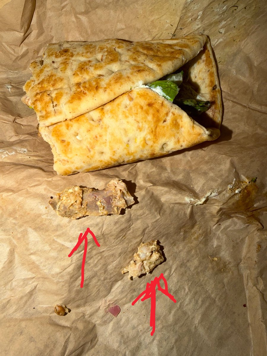 devanmccarty's tweet photo. Hey @cava putting 2 huge bones in my food wasn’t cool… lucky I didn’t break tooth or swallow it…

I’ll wait for you response but I’m very unimpressed…🤮 https://t.co/XOylbIecRg