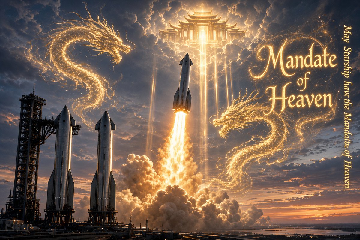 penny5103440323's tweet photo. @elonmusk “The Mandate is granted. Starship, take us to the stars.” #Starship #Grok #Haven @elonmusk https://t.co/l0zV85bzcU