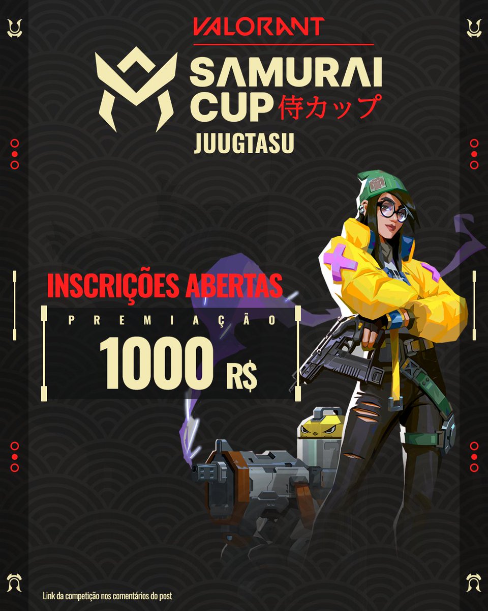 japaofc_esports's tweet photo. SAMURAI CUP ESTÁ DE VOLTA!

Voltamos para uma Series, dessa vez edição de Outubro com um formato mais rápido e com premiação de até R$1000 caso lote a quantidade de times.

Taxa de inscrição = R$100
Datas = De 06/10 até 18/10

Formulário de inscrição abaixo!