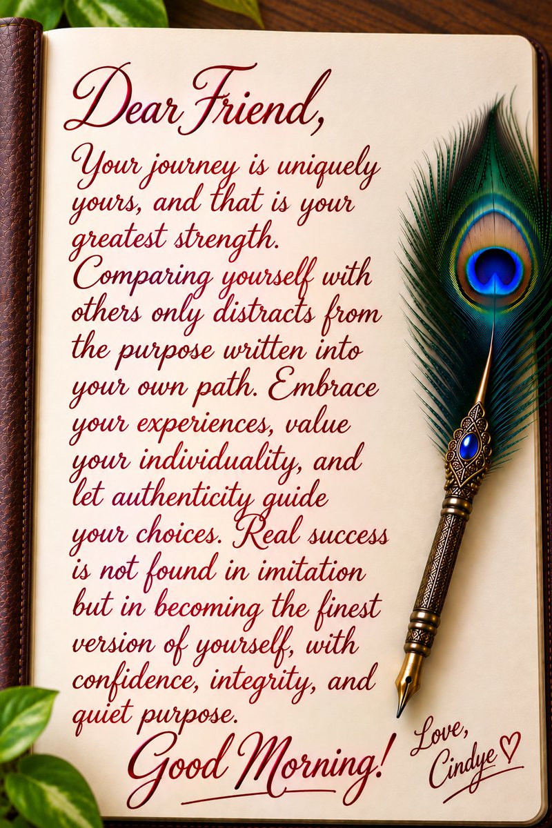 lwzcurious's tweet photo. 🌿 Stop comparing. Start becoming.

Your path doesn’t need to look like anyone else’s. Authenticity turns your own experiences into your greatest advantage. 

What could change if you stopped measuring your journey against someone else’s?

#AuthenticLiving #PersonalGrowth https://t.co/dEIpeTSgXr
