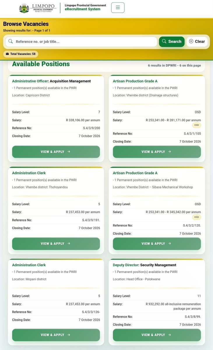 CarolBoitumelo1's tweet photo. Limpopo Government is Hiring 👇

Closing Date: 07 October 2026

Apply Online: https://t.co/WEKlzMCD1m

Good luck ❤️❤️❤️❤️ https://t.co/ndGA3JfegU