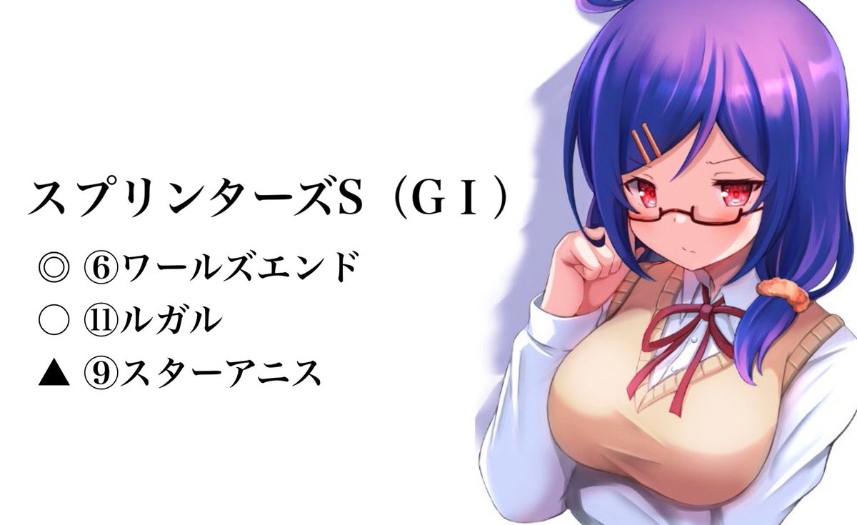 saikyo_bell's tweet photo. スプリンターズSの予想になります

本命はワールズエンド

安田記念は出遅れ気味も後続を離して逃げる競馬。
最後は差されてしまうも2着と健闘。

2走前は大外から逃げる競馬。
最後まで粘り切り勝利。

距離短縮はプラスに働きそうですし、内有利馬場なので前々で競馬が出来れば一発あっても。 https://t.co/BNZndk6X0D
