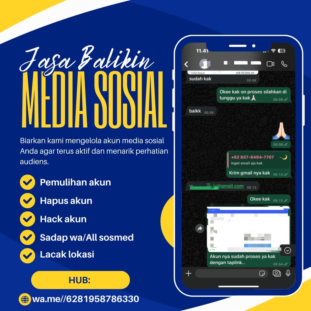 kfracty's tweet photo. Open jasa balikin &amp; pulihkan akun.
✅pemulihan akun
- instagram, tiktok, whatsapp, line, facebook, X, gmail, telegram dll
✅ hapus akun
- facebook, tiktok, instagram, line, whatsapp, twitt /X , dan lainnya
Sadap Wa, hack akun, lacak lokasi

#zonauangㅤ 
https://t.co/7i0Ls9gMeD https://t.co/lPx64iO8O5