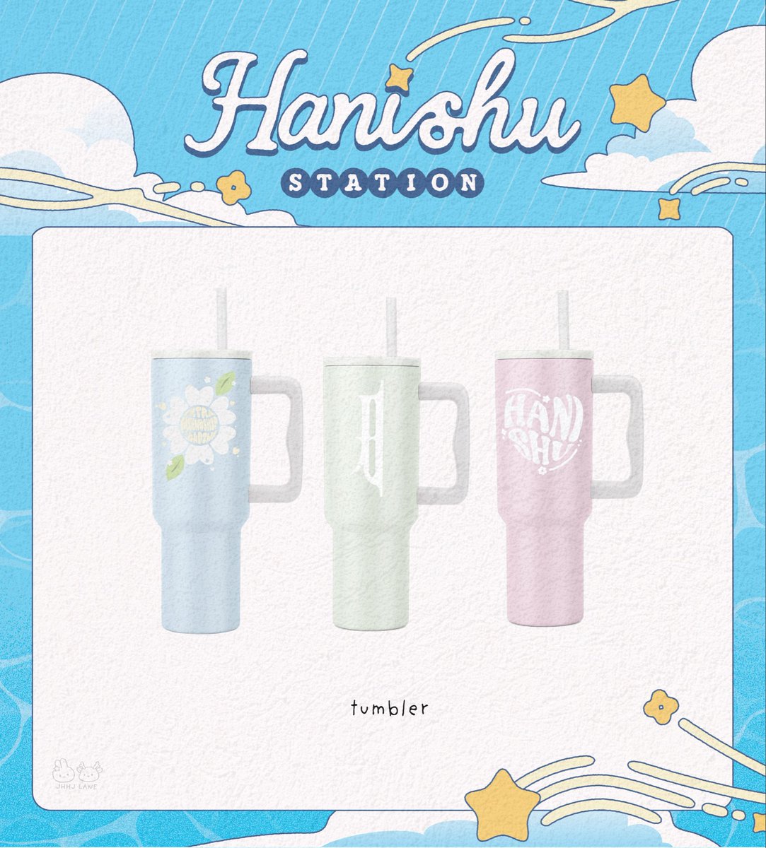 jhhj_lane's tweet photo. Tumbler

3 colors available: blue, mint, pink

#HaniShuStation #JHHJLANE 
#JxJ #정한x조슈아 https://t.co/UrgKt5Y8vm