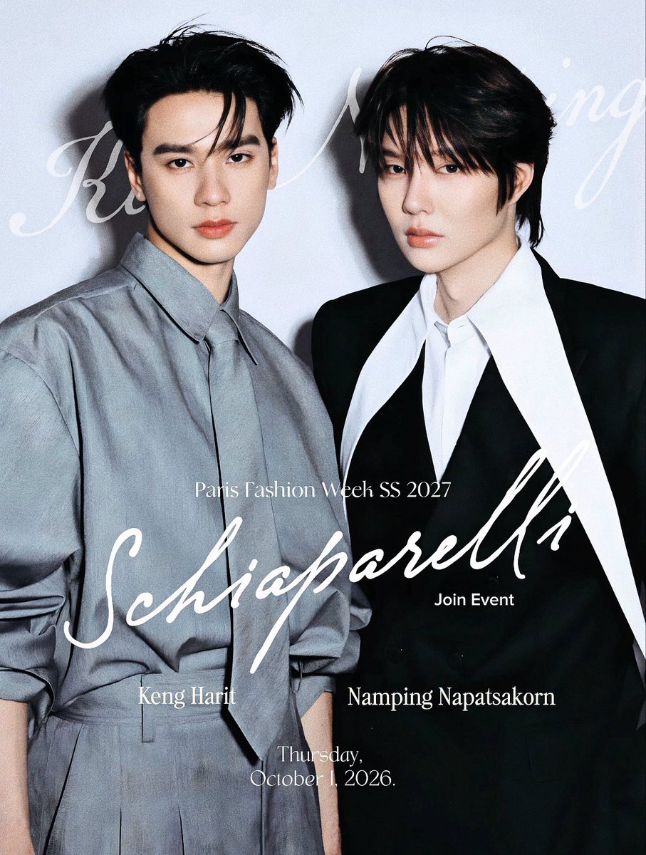 __rollingpinn's tweet photo. Paris is officially the next destination for KengNamping at Schiaparelli SS27. Another exciting fashion experience awaits in Paris. ★!

( ♡ ) #Schiaparelli #PFW @Schiaparelli
#KengNamping #KengHarit  #nampingster https://t.co/QPI2qIxVjX