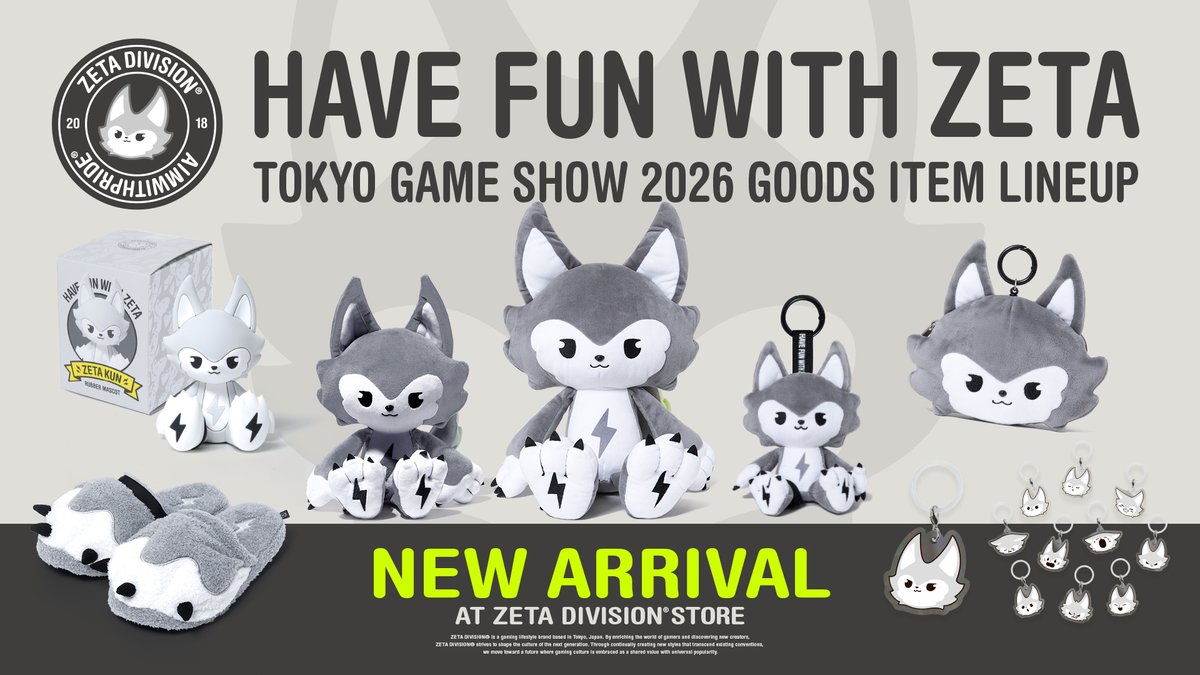 zetadivision's tweet photo. ⚡️HAVE FUN WITH ZETA
NEW ARRIVAL

📅販売開始日時
9/28(月) 20:00-

FACE POUCH
RUBBER MASCOT
PLUSH KEY CHAIN
PLUSH 30
PLUSH 50
ROOM SHOES
ACRYLIC MARKER(RANDOM)

※在庫販売となります。
※販売予定数に達し次第販売終了になります。

https://t.co/NmgBy30JSF
https://t.co/NmgBy30JSF
https://t.co/NmgBy30JSF