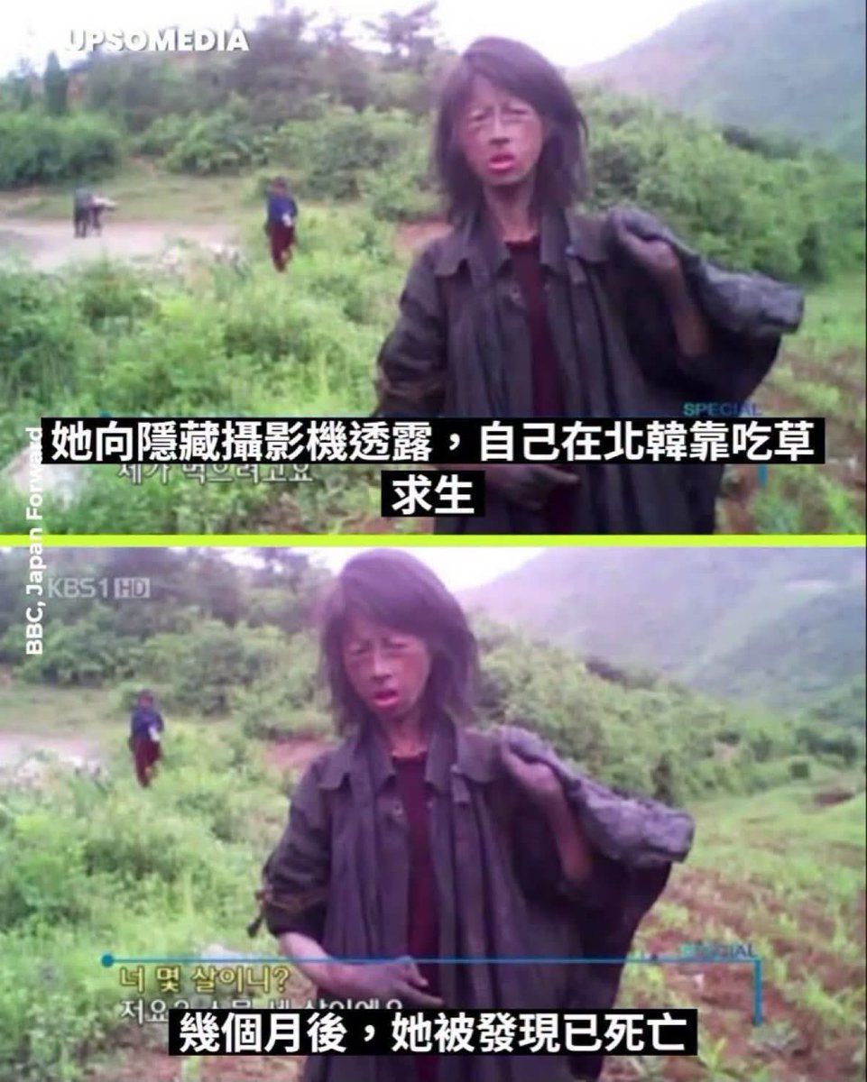 ChinaTruth's tweet photo. 2010年，朝鲜人金东哲冒死偷拍朝鲜日常生活，并秘密采访一名“吃草求生”的朝鲜女子，震惊世界。

金东哲当时的公开身份是货车司机，同时为日本媒体机构亚洲新闻社做地下记者。朝鲜境内无人知晓其记者身份，一旦被发现即有被处决的风险。

朝鲜是世界上最封闭的国家之一。他的录像中有一幕传遍全世界：一名23岁、孤身且营养不良的女子在平安南道田野采集野草。被问这些野草是否喂兔子时，她轻声回答不是——她打算自己吃。她父母双亡，无家可归，露宿野外，靠田野和市场里找到的东西维生。

几个月后，这名无家可归的女子被发现死在玉米地里，死于饥饿。无人知晓其亲属，遗体数日后才被发现。她的姓名始终未公开，但其证词仍是该政权统治下饥饿状况最触目惊心的记录之一，事后据此发布了报道。

了解更多请关注：@ChinaTruth