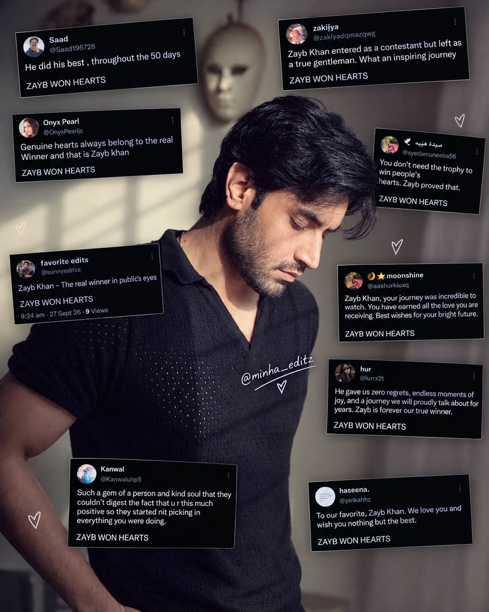 Minha_editz's tweet photo. Zayb’s journey on Tamasha may be over, but the love he received from the audience is still going strong. That connection was never limited to the show.

ZAYB WON HEARTS https://t.co/A13UupR1d4