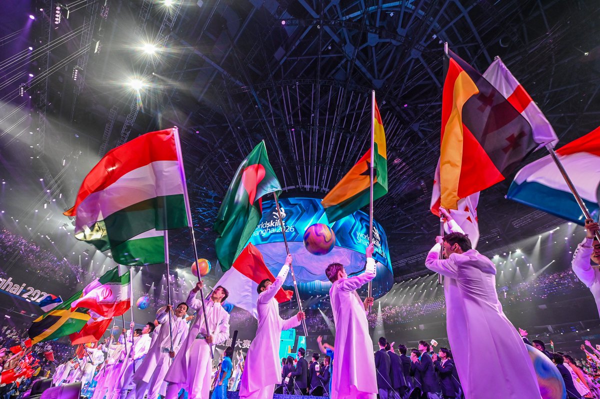 WorldSkills's tweet photo. Get ready for the magic of #WorldSkillsShanghai2026 Closing Ceremony where nearly 1,400 Competitors will be celebrated for their achievements and passion for skills. Enjoy every moment by tuning into the  livestream.

Learn more: https://t.co/ONbdCmTDfW

#WSC2026 https://t.co/QYz31V0lnj