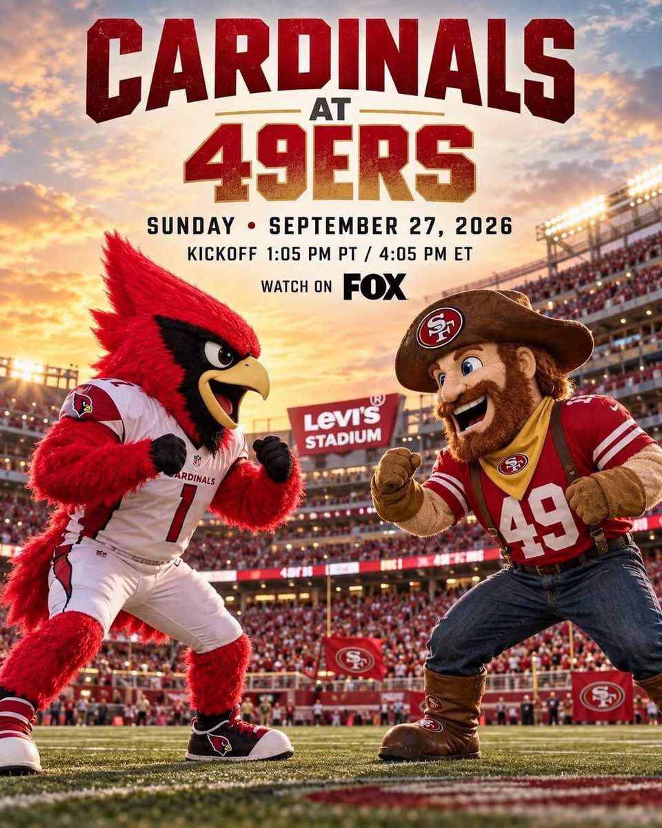 Val9erGrl_in_CA's tweet photo. CRUSH the Cardinals! LFG!!
#FTTB #Quest4Six @49ers https://t.co/W9srkyj3oX
