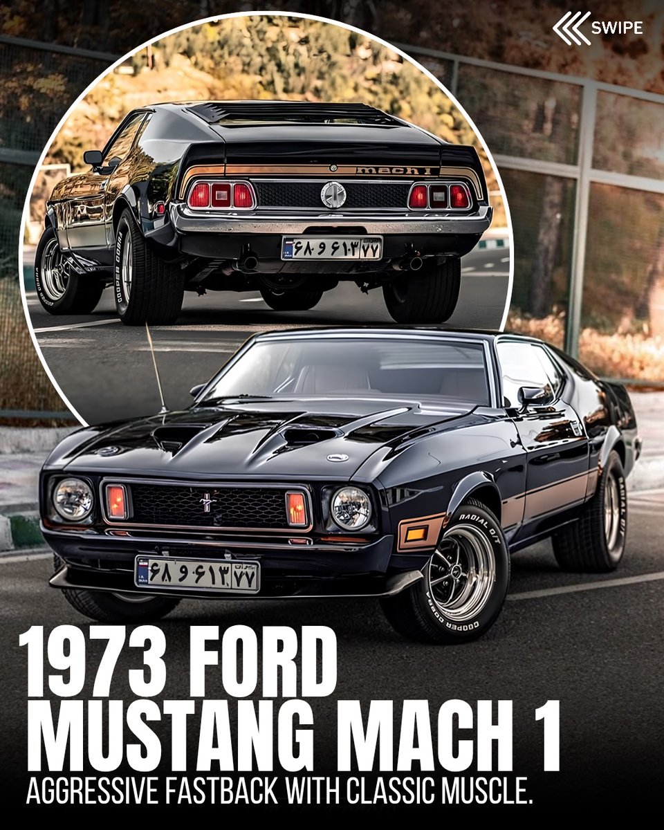 Emma_Wine212's tweet photo. 1973 Mustang Mach 1 🖤🔥 Road trip or weekend cruises 👀 https://t.co/prcx1Whddp