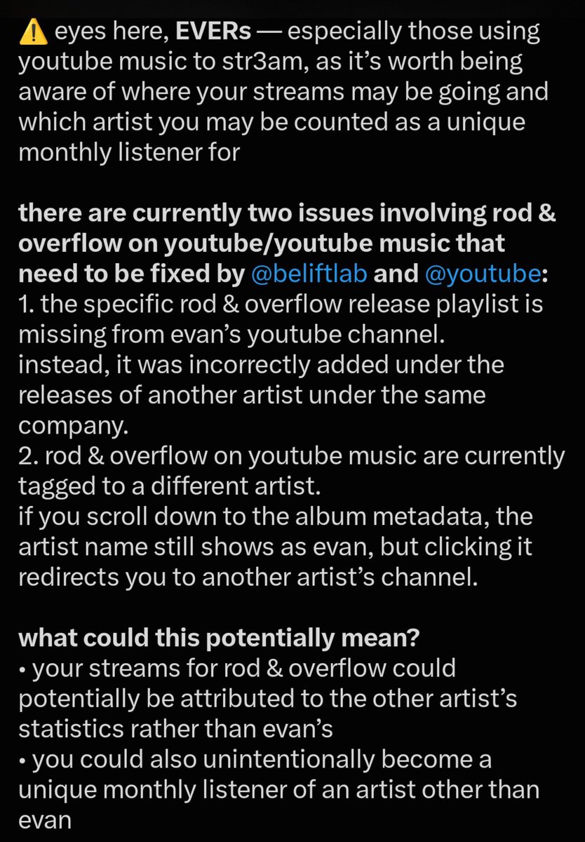 Eternalforevxn's tweet photo. meanwhile that fandom said Evan was a burden and brought bad luck to their group, when in the fact, the one who was clearly harmed was Evan himself. Her two debut songs were intentionally moved to another artist's channel without any further notice or clarification until now🤷🏻‍♀️ https://t.co/v6I7LnBIQQ