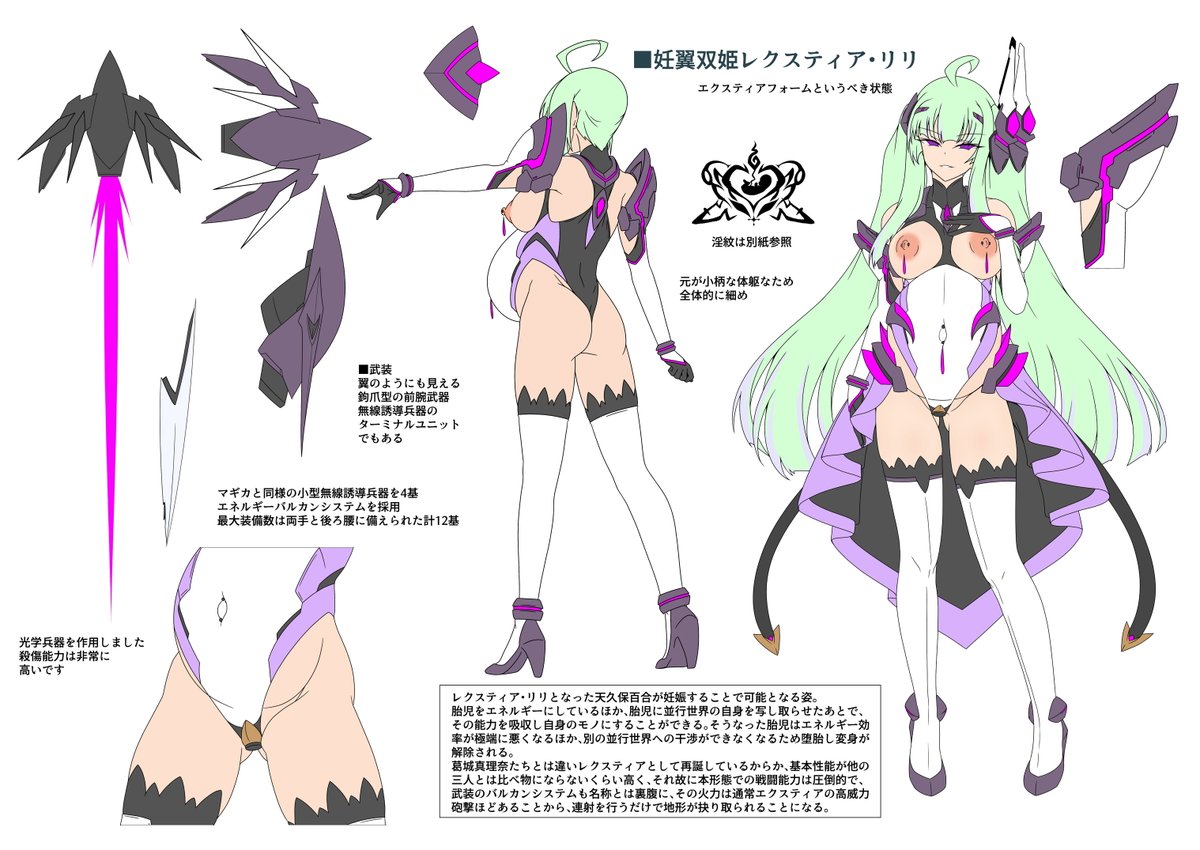 sALezzUgMjdE0aj's tweet photo. pixivリクエスト:らくがきプラン  その833
内容「ボテ腹特化リリのキャラ設定をお願い致します」 https://t.co/dhASqegs11