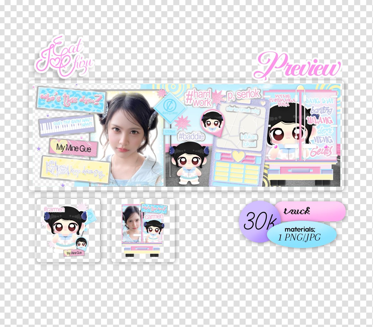 iEatChizu's tweet photo. ( 🍭🍧 )  #🍬🍥_QuiCk_Ospek 

Hallo semua! Chizu mau memperkenalkan 1 layout chibi hasil rombak catalog  ≧﹏≦ jika ada kesamaan design milik ba lain boleh tegur chizu melalu dm yap, layout nya juga ufs! 

 rts are highly appreciated #bealanja https://t.co/zRXJSgFuLD