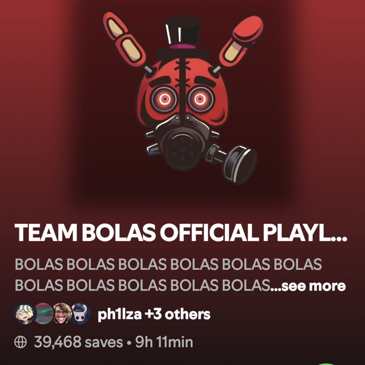bobonilson's tweet photo. thinking about the bolas official playlist https://t.co/EozvoJGv20