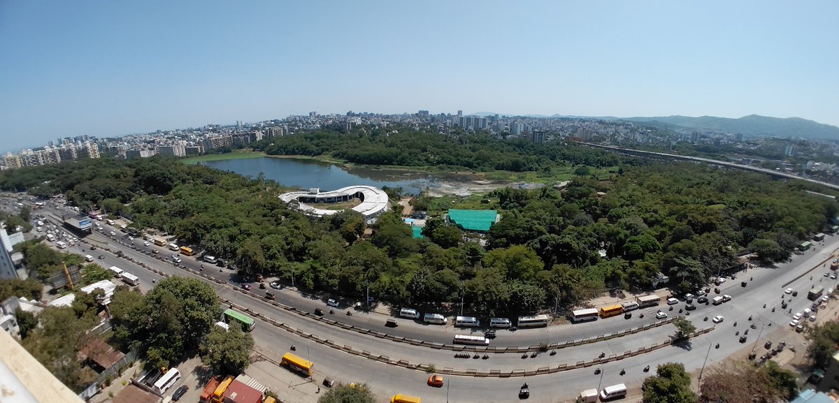 ymjoshi's tweet photo. From our residential tower: A panoramic view of Katraj and the Peshwa-era lakes that add the beauty of south Pune https://t.co/a4s5hknHNe