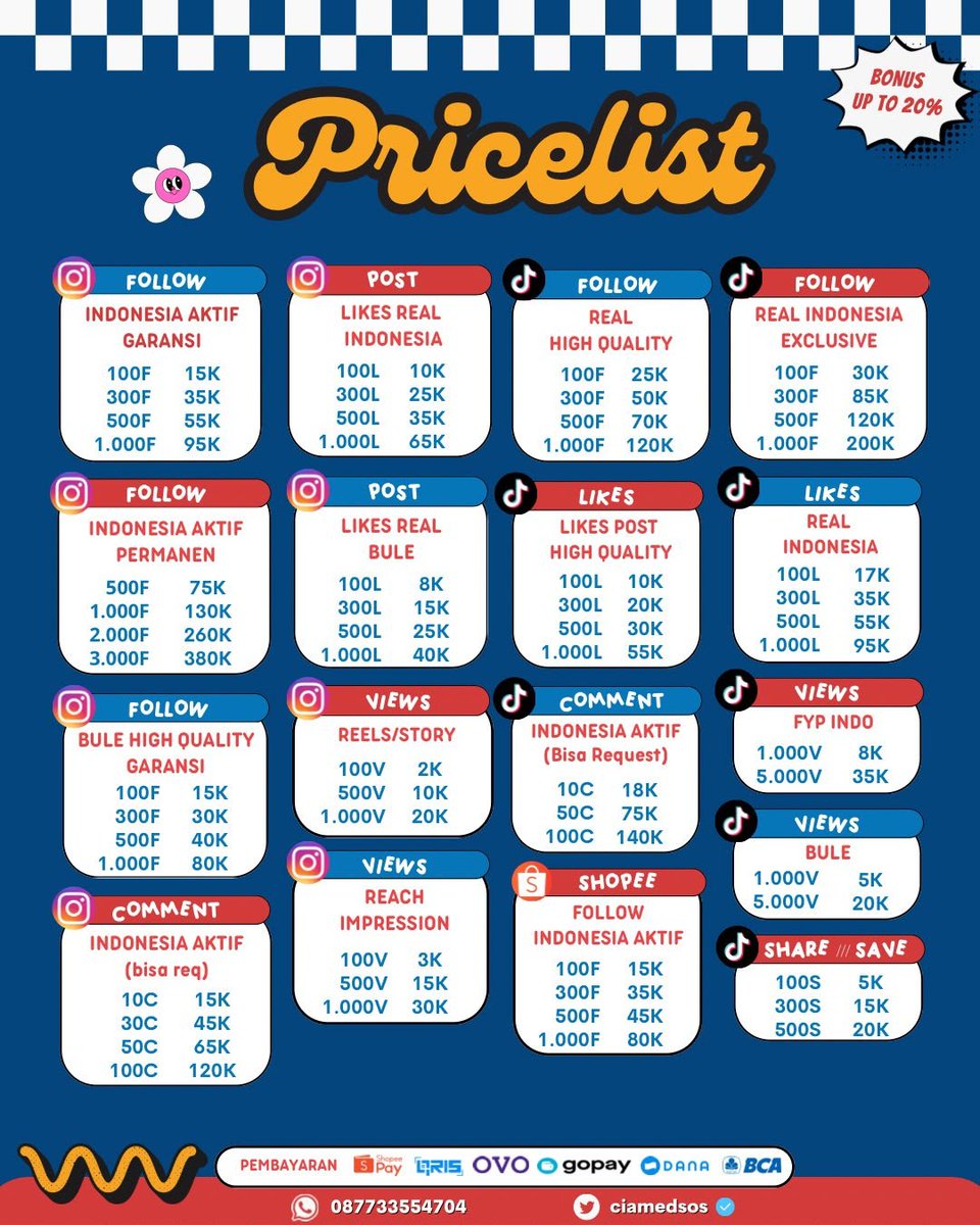 ofcaake's tweet photo. siang open order followers instagram tiktok shopee dll murah aman 1000% tanpa password real akun indonesia fast proses &amp; high quality🤩⚡️#bealanja

tg. wts wtb jual beli follower folls ig tiktok tt youtube yt facebook fb murce awet nondrop garansi permanen indo aktif cepat 777 https://t.co/DkuUo7GSZG