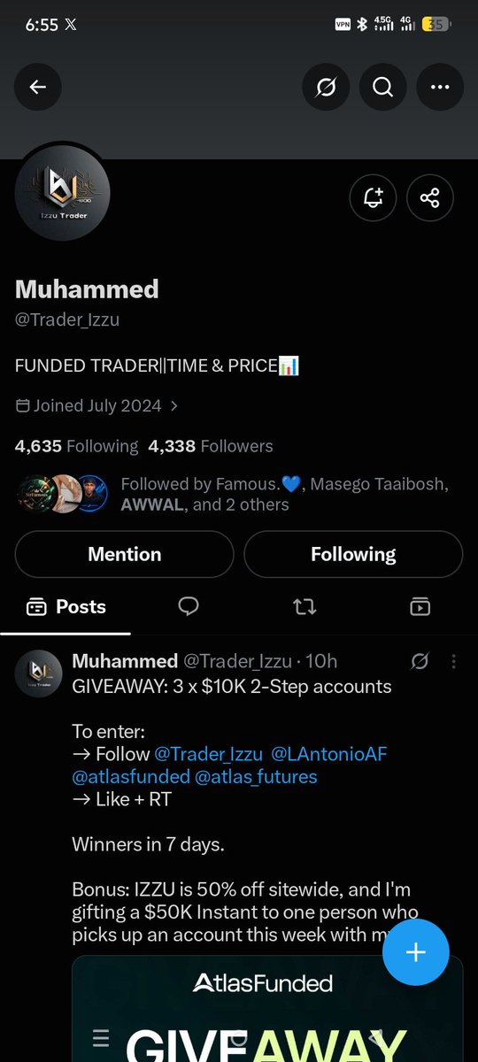 Abeekaay's tweet photo. @Trader_Izzu @LAntonioAF @atlasfunded @atlas_futures Done ✅ https://t.co/7CMfD5ZCI3