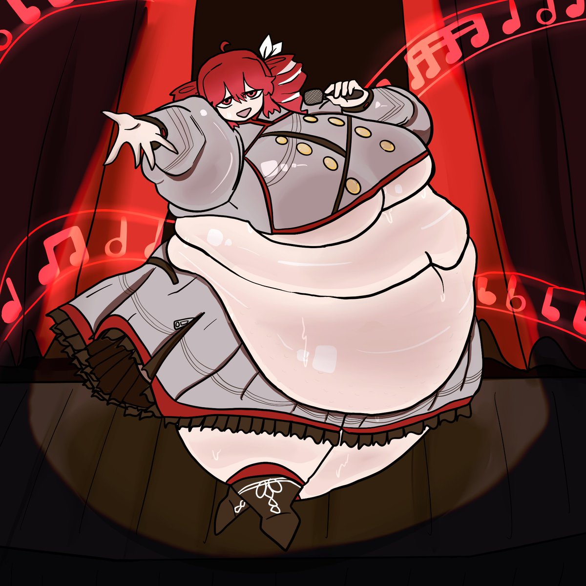 Nyctosarts's tweet photo. Kasane Teto singing her heart out! Though it appears her size is making even singing a bit of a workout..

Hey! Its been a while, again trying to get into the rhythm for art, as soon as i figure out a schedule i should become far more consistent. https://t.co/9AW9o4FFOw