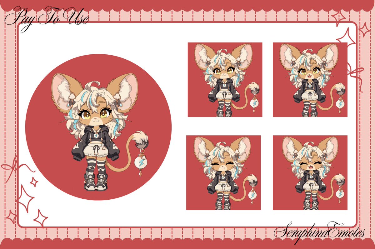 SeraphinaEmotes's tweet photo. @LimbleFashols Decided to challenge myself by making a pngtuber &amp; this is what I ended up with! 

Super happy with how she turned out and happy with how my art style makes pngtubers look, that I’m going to make more 😌 https://t.co/dNMSMMS4EQ