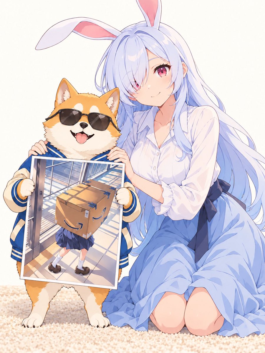 Japanese_cedar's tweet photo. AIイラスト投稿サイトの投稿企画のテーマに「うさぎ」があったので参加しようと思いイラスト作り中。
私の中でうさぎは@aibanousagi 様。
1枚目はうさぎ様と知り合えたきっかけをイラストにしてみました。

#aiイラスト #AIart #ChatGPT https://t.co/ftugxyMtG1