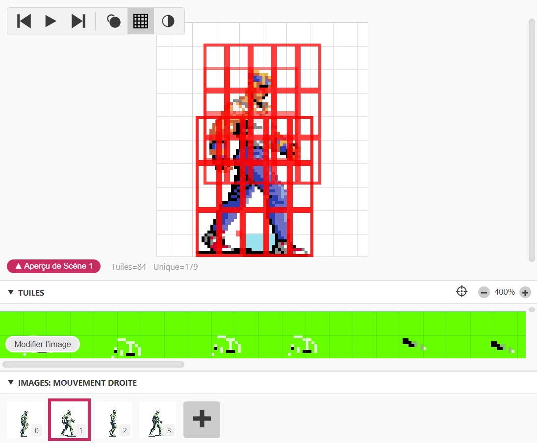 johndostudio's tweet photo. La #GameBoyColor, une console puissante, mais pas assez pour faire tourner correctement du sprite #Megadrive 😬

Tentative sur notre Axel de #StreetsofRage 🥊

Animation de marche+coup = 179 tuiles✅
2ème anim de marche = 84 tuiles❌(40 max pour la #GB)

Made with @gbs_central 💚 https://t.co/26c8HZq2i4