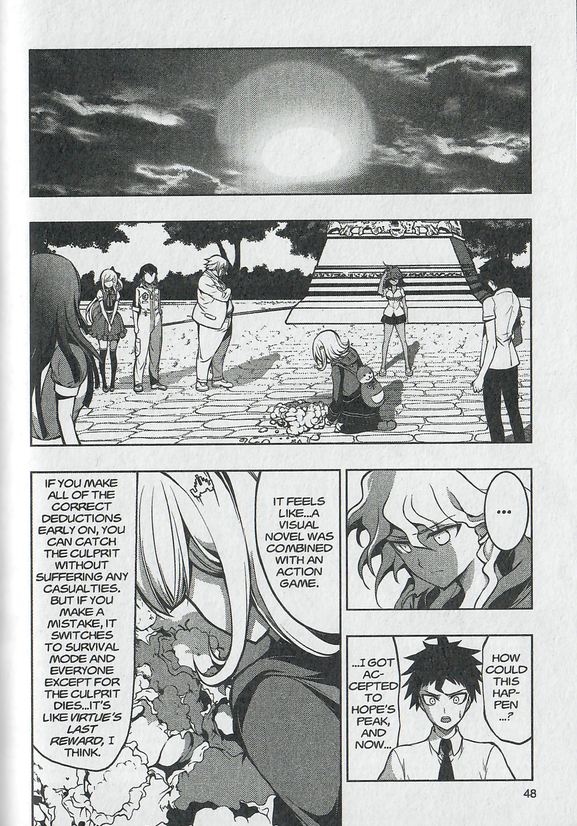 LunarWave__'s tweet photo. Thinking about Danganronpa 2: Chiaki Nanami's Goodbye Despair Quest which just directly name drops Virtues Last Reward. https://t.co/bhBSrwB0Oo