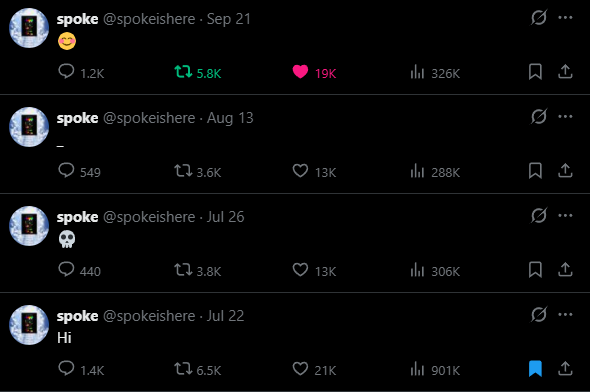 atropaly's tweet photo. spoke's posts feel like cipher code Because what is this kid Saying bro😭😭😭😭😭😭😭Ignoer how i bookmarked the firs https://t.co/X6tjvPcsEZ