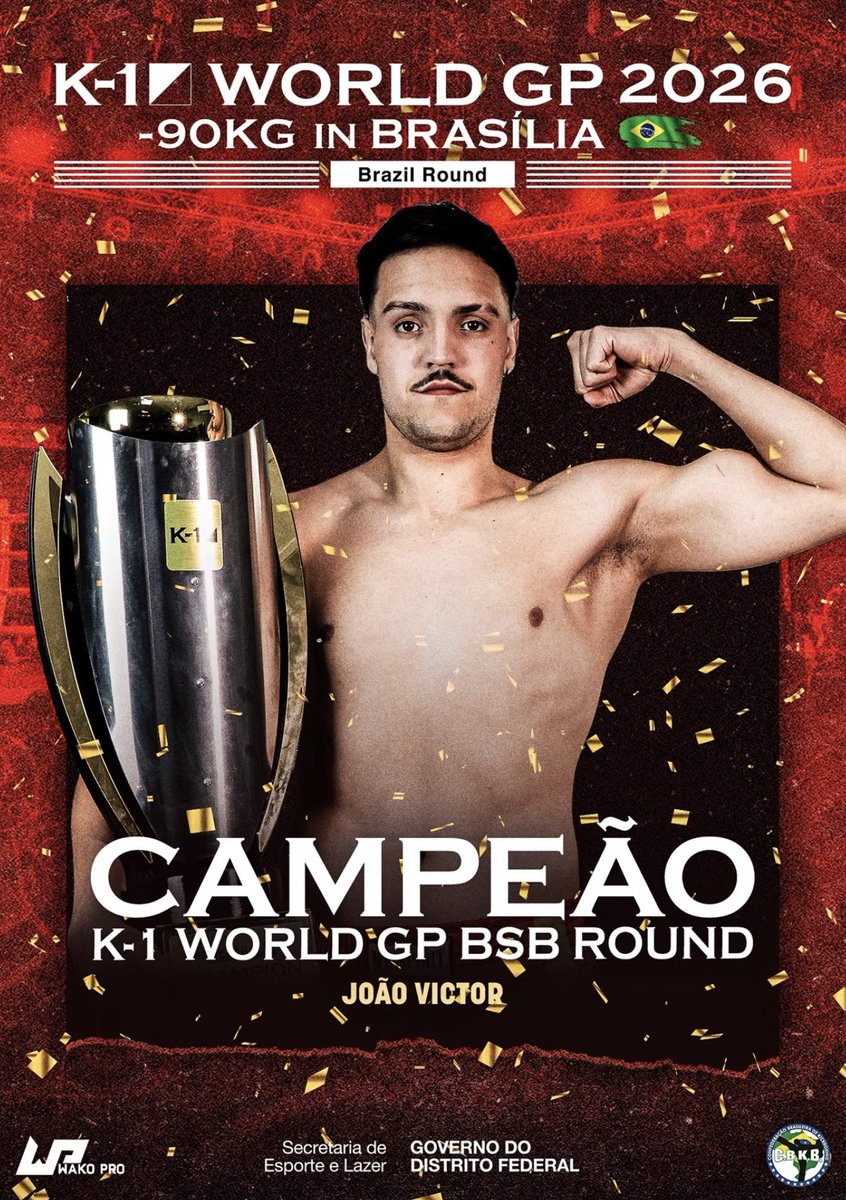 k1wgp_pr's tweet photo. ||◤K-1 WORLD GP 2026🇧🇷◢||
🗓️9月26日(土)🚩ブラジル・ブラジリア

▼大会レポート

K-1-90kg南米予選は、前年覇者マルコKO負け！新星ヴィクトルが初優勝🏆

📝詳細はこちら▷https://t.co/NlU3n2zUxY

[ #k1wgp | #k1max ] https://t.co/Rw0ikPBtmN