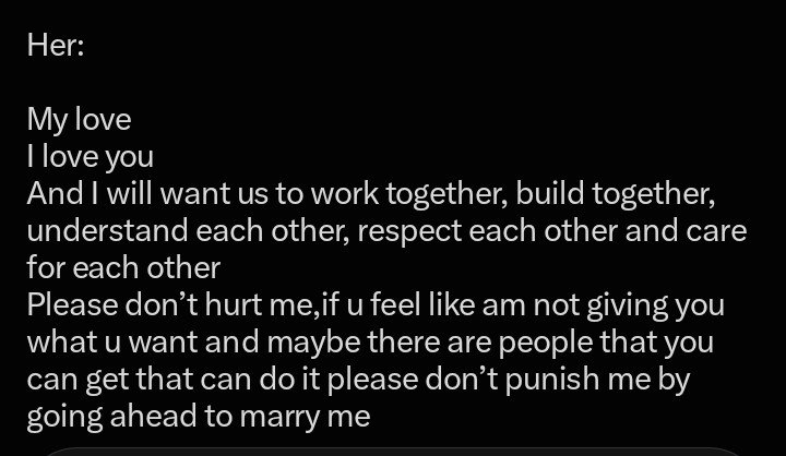 CimpleKev's tweet photo. @jon_d_doe He'd let her go. But what attracted him to her? I don't think I read anything "Character". He is nyash man &amp;  he went ahead to date a nyashless gal to the point of marriage talk. No na!
That last chat shows that the girl knows what she wants than the guy. She's not desperate. https://t.co/n4gplvVAG1