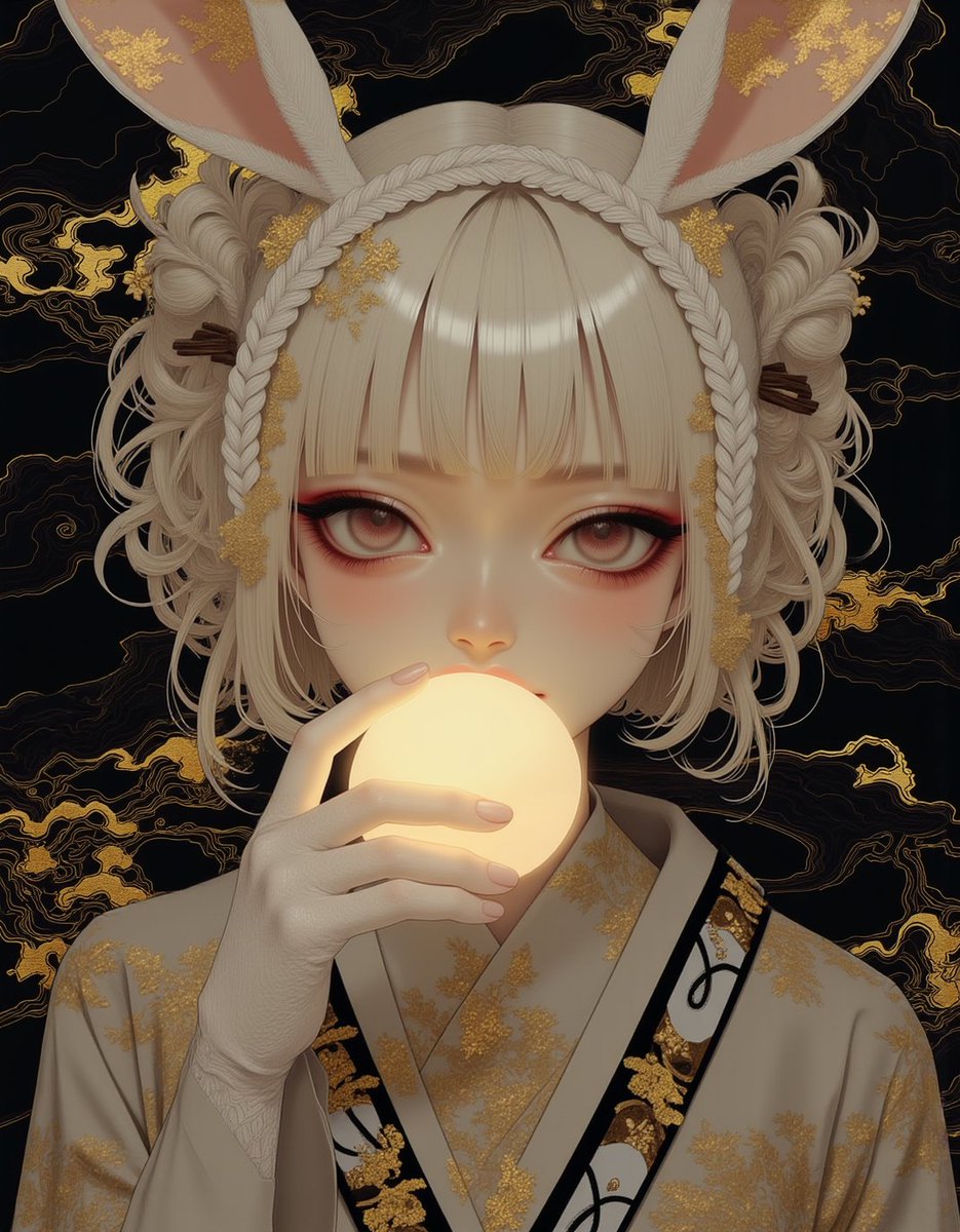 CodeVeilArt's tweet photo. The moonlight in her hands holds ancient secrets of the night. https://t.co/TdZpPaJtHS