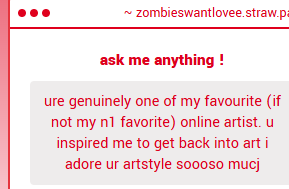 zombiesgonwild's tweet photo. BLUSHES BLUSHES heheh tHANK YOU for le nice words IM HAPPY I HELPED YOU BRO HEHE https://t.co/ICONSKWh0Y