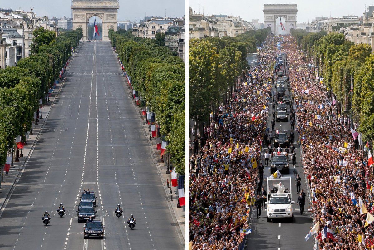 SitgesFranck's tweet photo. Une image vaut mille mots ! #LeonXIV #PapeÀParis #PapeLéonXIV #EmmanuelMacron https://t.co/PTvL3PpDwt
