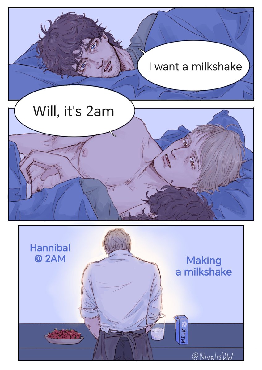 NivalisHW's tweet photo. Hannibal pretends to be annoyed. He's not. He never is.
#Hannibal #WillGraham #Hannigram #HannibalFanart #comic https://t.co/TFOcu2UUuV