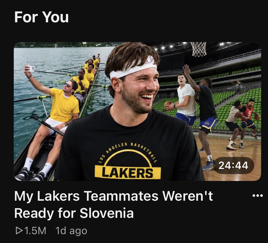 filmandtvjake's tweet photo. Luka not only clears LeBronald at basketball but ALSO as a YouTuber 😭😭 https://t.co/O6IWfMNVv0