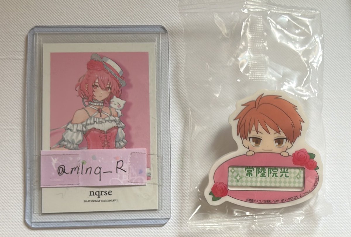 mlnq_R's tweet photo. 買取 交換 譲渡 桜蘭高校ホスト部 おなまえなふだバッジ 

【求】同種 須王環
【譲】常陸院光

郵送でのお取引希望です。
お気軽にお声掛けください((ˆ , , ˆ)”੭ https://t.co/GcuZkXiDce