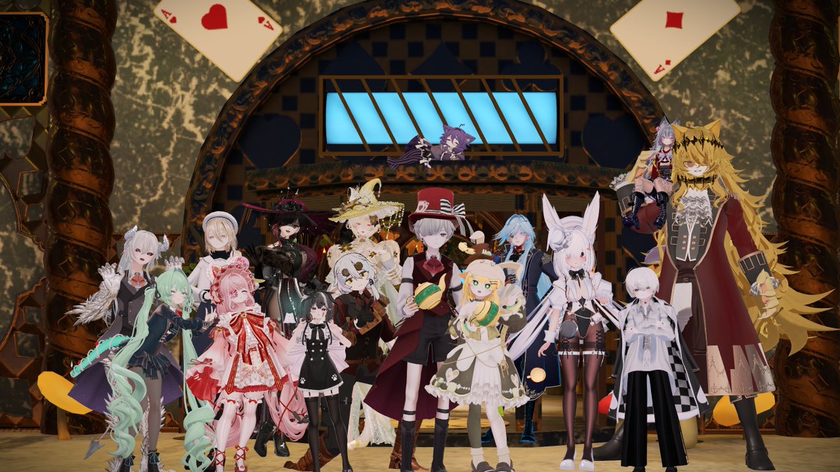 Arte_Nill's tweet photo. これは裏話なんだが、大工にはこうなるに至った存在がいる。その人も大工なんだが、劇団長なのだ。セリフも色々と流用しているし、何より私がアリス達に出会うとよく口にする「おーう！アリス！」とはこの人が言っていたのだ！
もっともあの人は狂っていたが！
――ファルスメーカー
#VRCマッドパーティ https://t.co/Uy62NVAmhj
