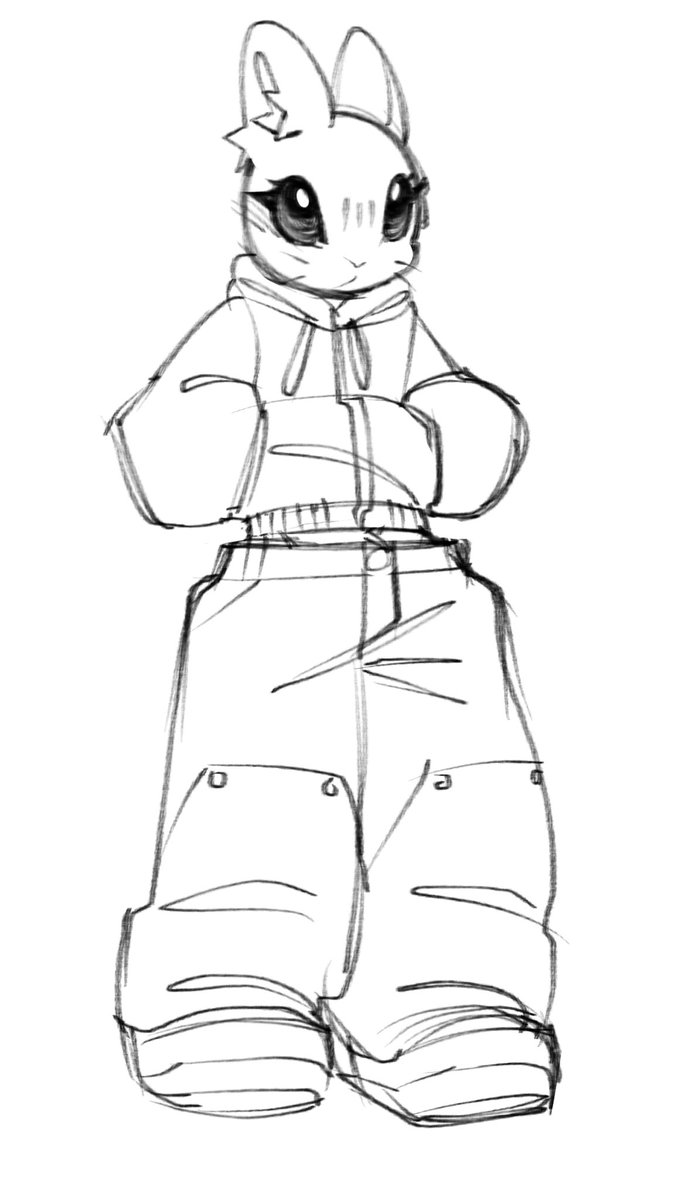 S0LL_S0LL's tweet photo. Bunny who wears pants too big https://t.co/o9i5PSwRdP