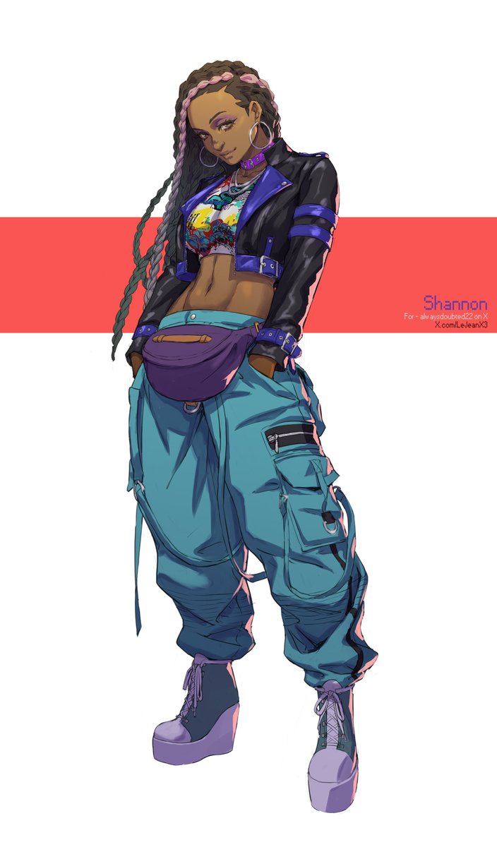 LeJeanX3's tweet photo. Commission for @alwaysdoubted22 

"Shannon Mica Xaviers, better known as Shae and operating under the callsign Hyperion, is the youngest daughter of Raven and Master Raven—and unquestionably the most difficult member of the Xaviers family to predict.

Shae was trained in the same Ninjutsu foundations as Carla and Marcus, learning infiltration, concealment, weapons handling, intelligence gathering, assassination principles, battlefield awareness, and the controlled use of ki expected from a child of two elite shinobi.

Physical combat is only half of what makes Hyperion dangerous.

Shae is a digital savant and infiltration prodigy, possessing an instinctive understanding of sophisticated security networks, artificial intelligence, encryption, electronic warfare, and hostile infrastructure. For Shae, computers are not separate from the battlefield. They are part of the battlefield.

Shannon Mica Xaviers was never meant to follow the rules simply because someone placed them in front of her. She was born into the legacy of two elite shinobi, inherited their talent, and then committed the uniquely Shae act of looking at generations of established technique and asking:

"Yeah, but what if I did it my way?"

Once Shannon "Shae" Xaviers learns to combine her freedom with her family's discipline, the question will no longer be whether she can keep pace with her older siblings.

It will be whether anyone else can keep pace with her."