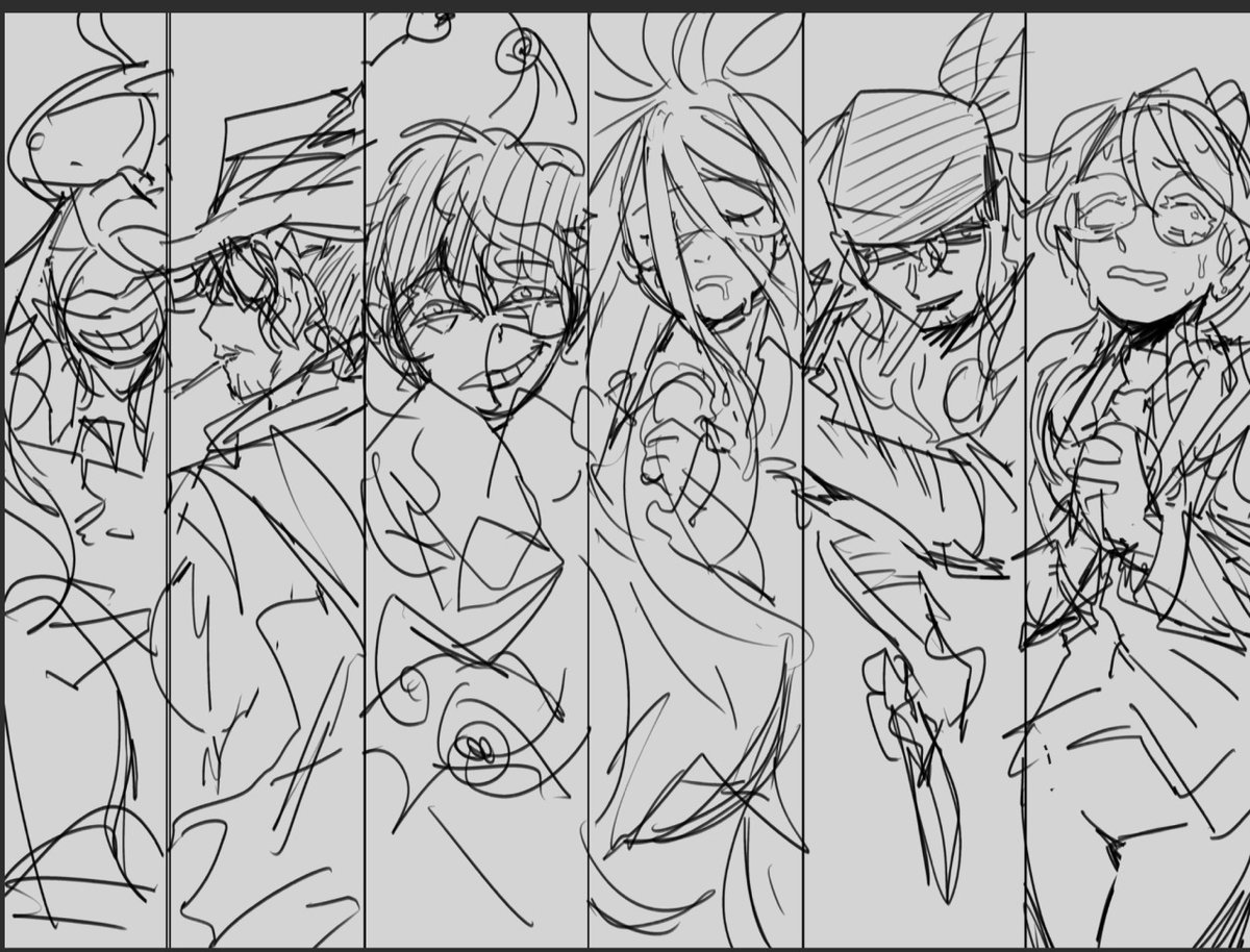 Killersans_info's tweet photo. ask
So, would the what if Killers have the same human design as red soul Killer? If not, could you draw any other designs for them?

answer
Yes and no

So they all have the same body but different lifestyle because of their environment/ situation https://t.co/roUI1uwu8c