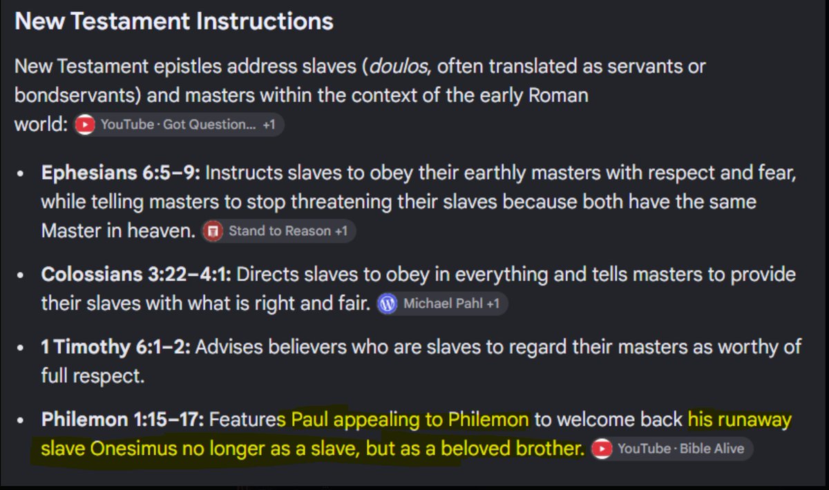 FUEapologetics's tweet photo. @JohnnyBlaz3_90 @UnaniAnonymou @Kryptotajeer Calling me an idiot while completely missing the qualifier is wild 😂 I said race-based hereditary chattel slavery. Yes, the Bible addresses slavery. Now show me where Christ or the apostles teach that one race may enslave another because of their race. https://t.co/Rqx8zRf5dP