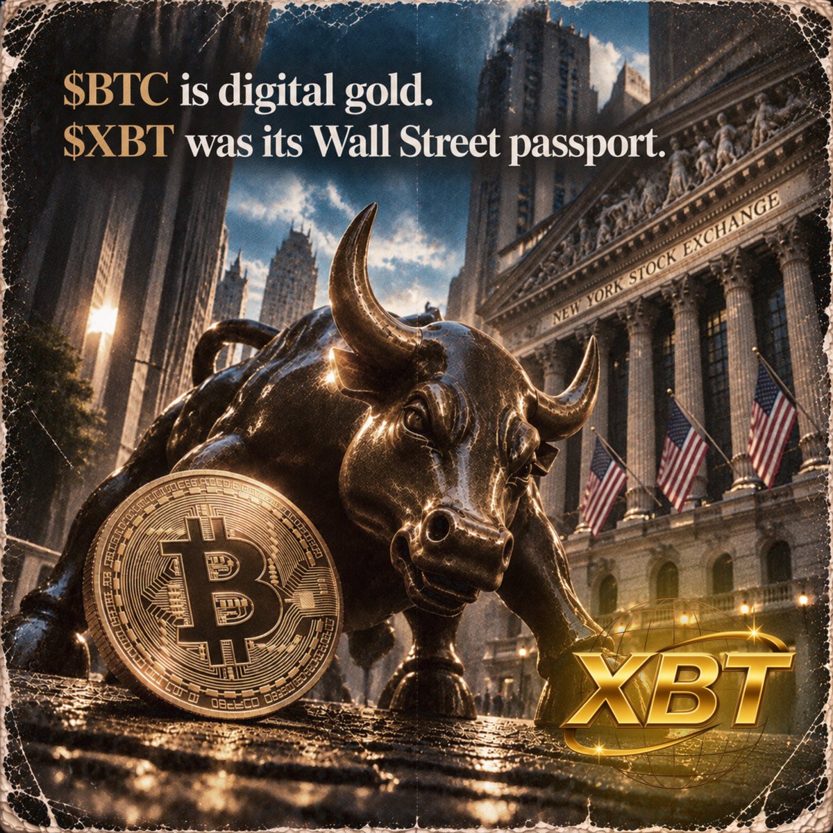 XBTCULT's tweet photo. $BTC is digital gold. $XBT was its Wall Street passport. https://t.co/MF6KJvn7Os