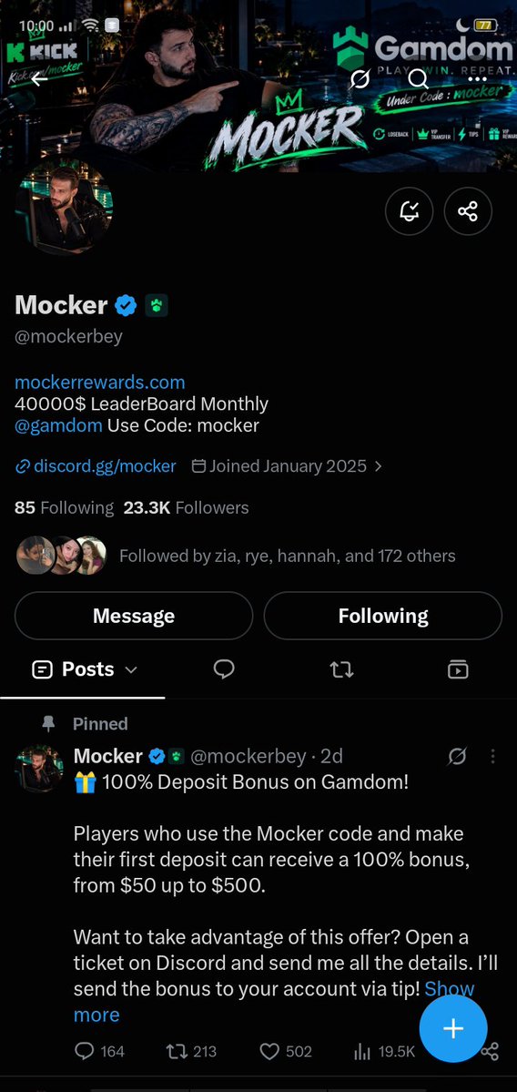 faevvie's tweet photo. @codexsteve @mockerbey @Mocker_en @Romer ALREADY FOLLOWING YOU ALL 

GAMDOM TO #1 

gamdom: faevie https://t.co/Hb8EaIYXWV