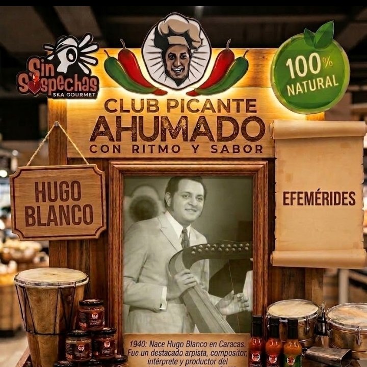 SINSOSPECHASSKA's tweet photo. 🎶 ¡HOY CELEBRAMOS A UNA LEYENDA DE NUESTRA MÚSICA! 🇻🇪🎼Un día como hoy en 1940 nace en Caracas Hugo Blanco, uno of los arpistas, compositores y productores más icónicos de Venezuela. Creador del inmortal "Moliendo Café". #HugoBlanco #MoliendoCafe #EfeméridesMusicales #Ska https://t.co/uQyYhwvi9l