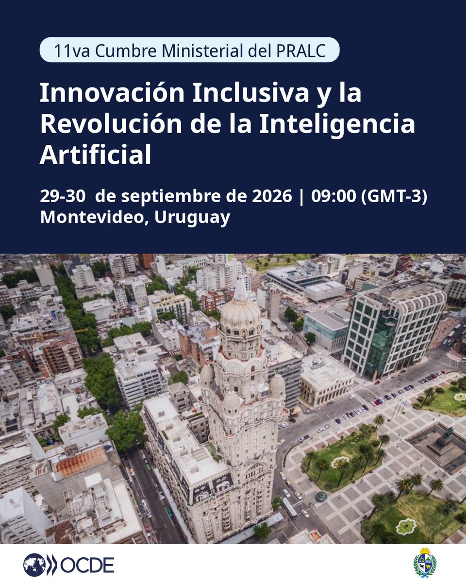 ocdeenespanol's tweet photo. ¿Qué papel pueden desempeñar la IA y la innovación para impulsar la productividad en América Latina y el Caribe (ALC)?

Acompáñanos desde Montevideo en la apertura de la 11.ª Cumbre Ministerial #OCDE-ALC con @MathiasCormann @OddoneGabriel y @_AnabelG 

➡️ https://t.co/64y44GnTue https://t.co/uIe6CZCpV7