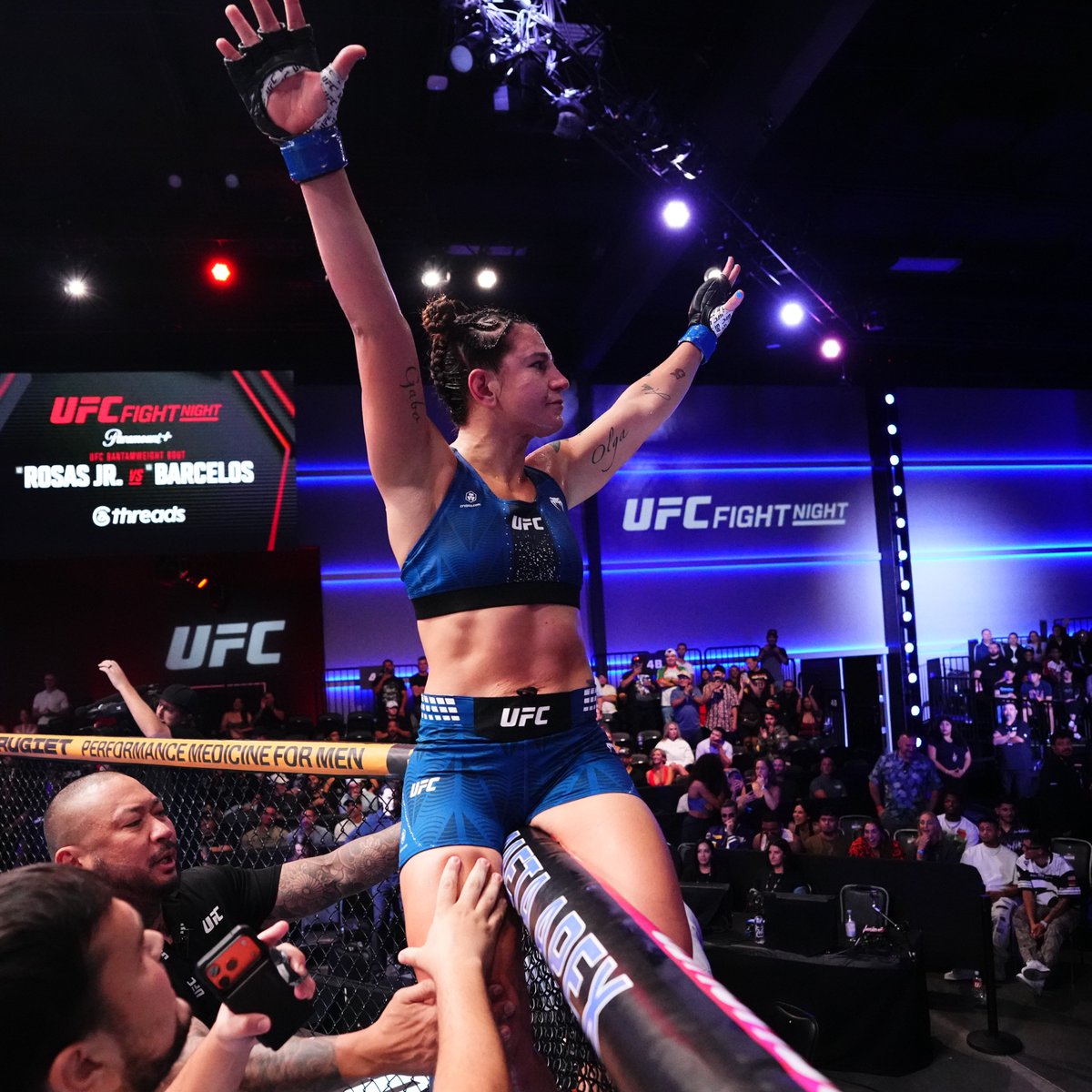 Ailin Perez now has the second longest win streak in UFC bantamweight history 😤 

Her #UFCVegas121 win makes it seventh consecutive wins for @​AiluPerezUFC ! (