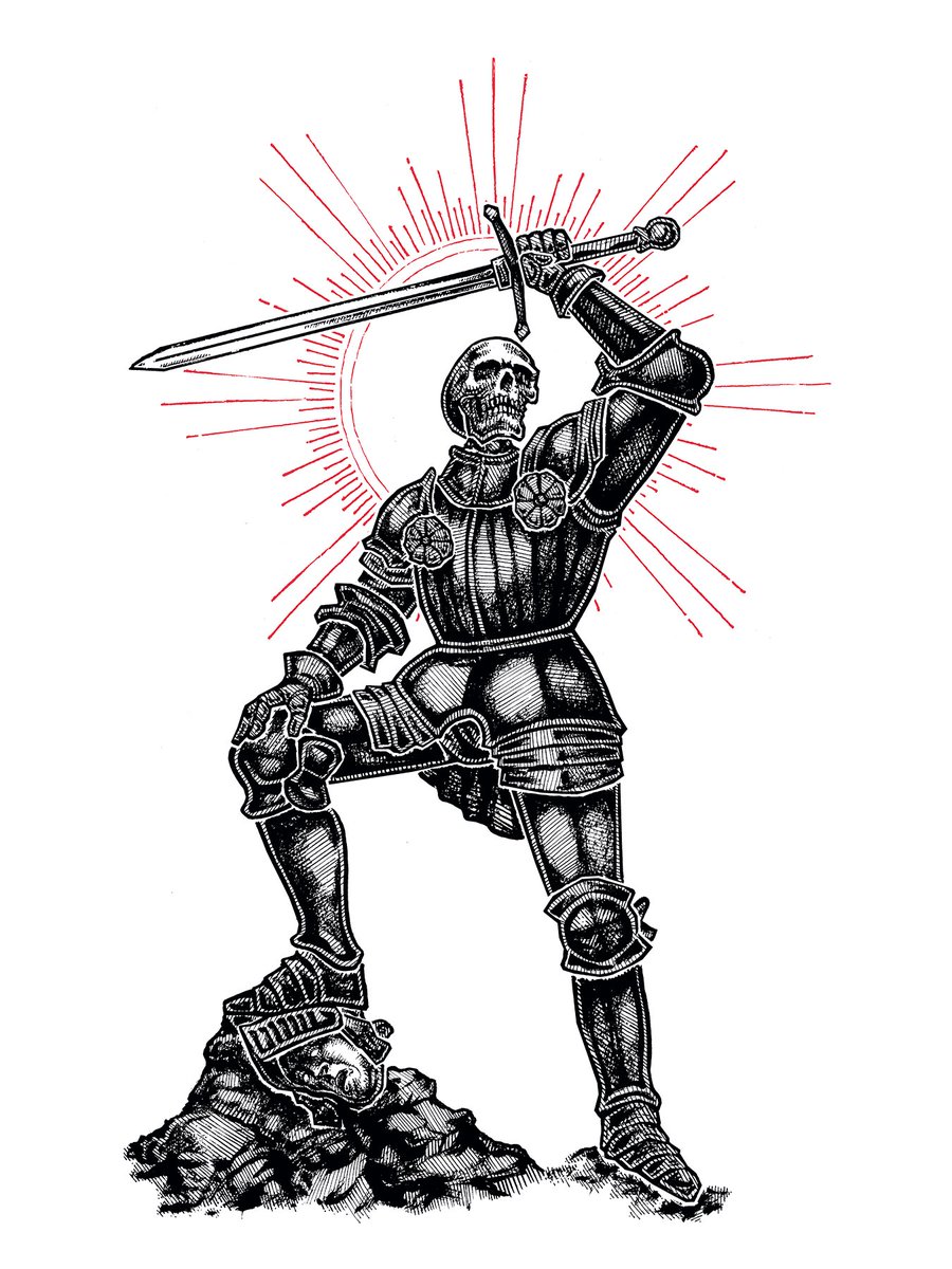 micahulrich's tweet photo. Live By the Sword. Ink on paper, 2024. https://t.co/3POYM4gyAY