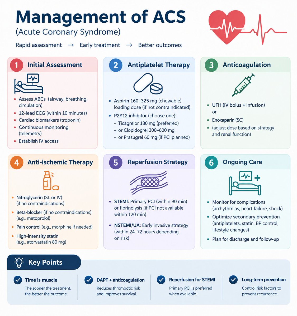 drNadaSalma's tweet photo. Management of ACS👌😍 https://t.co/GiNvf1sy19